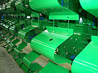 Pulverbeschichtung grün in Serie