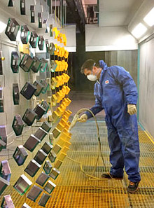 Pulverbeschichtung gelb - manuell